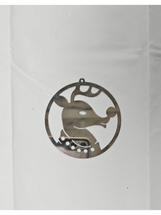 Unbranded Other - Silverplate Oneida 2 1/2" Metal Silhouette Deer Ornament Figurine